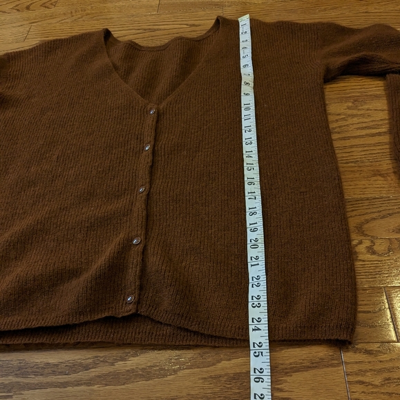 SEZANE Barry Alpaga cardigan jumper in color Moka size Small - Picture 7 of 8